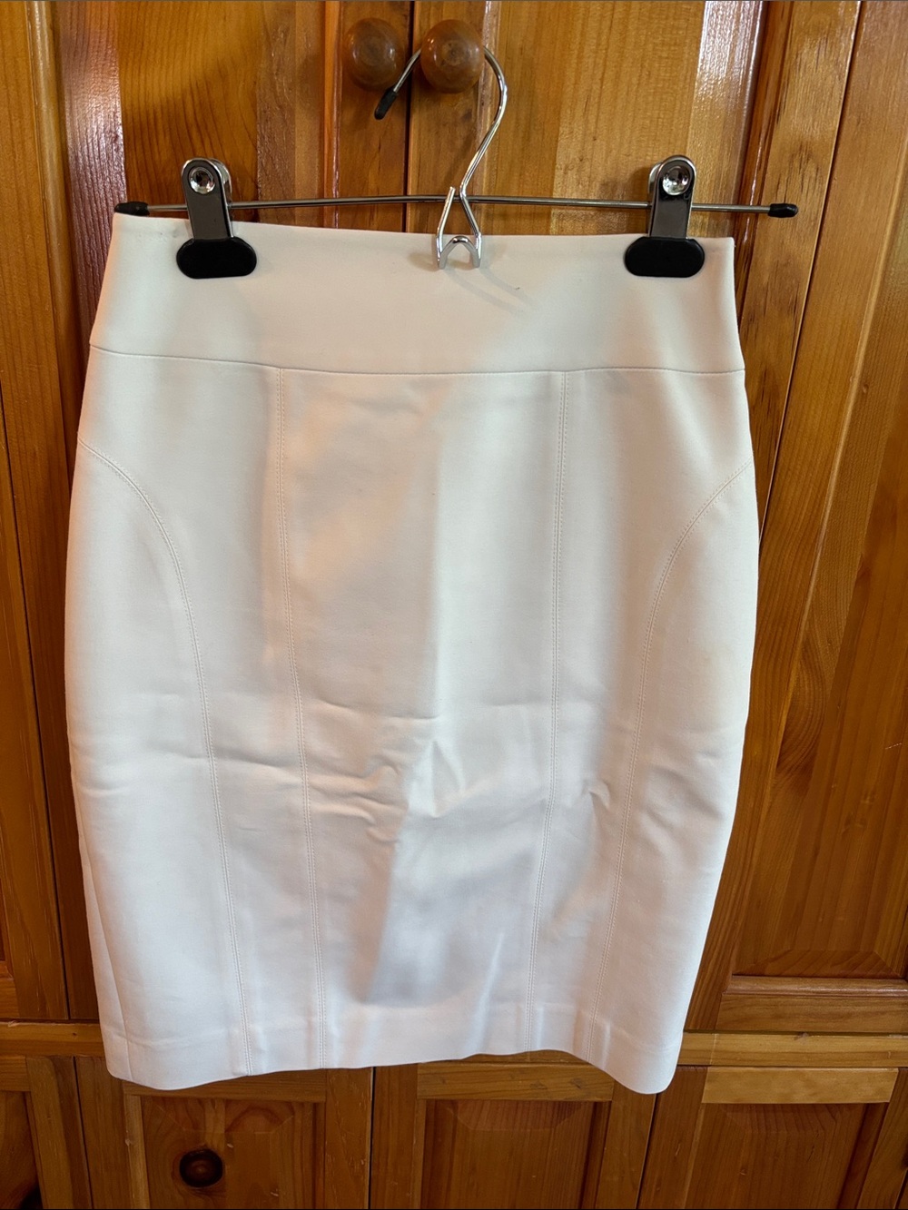 Express Ivory High Waist Pencil Skirt Size 00 Career Office Classic
